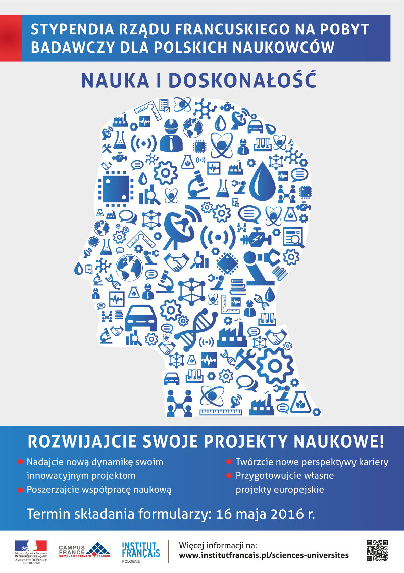 Stypendia rządu francuskiego na pobyt badawczy 2016